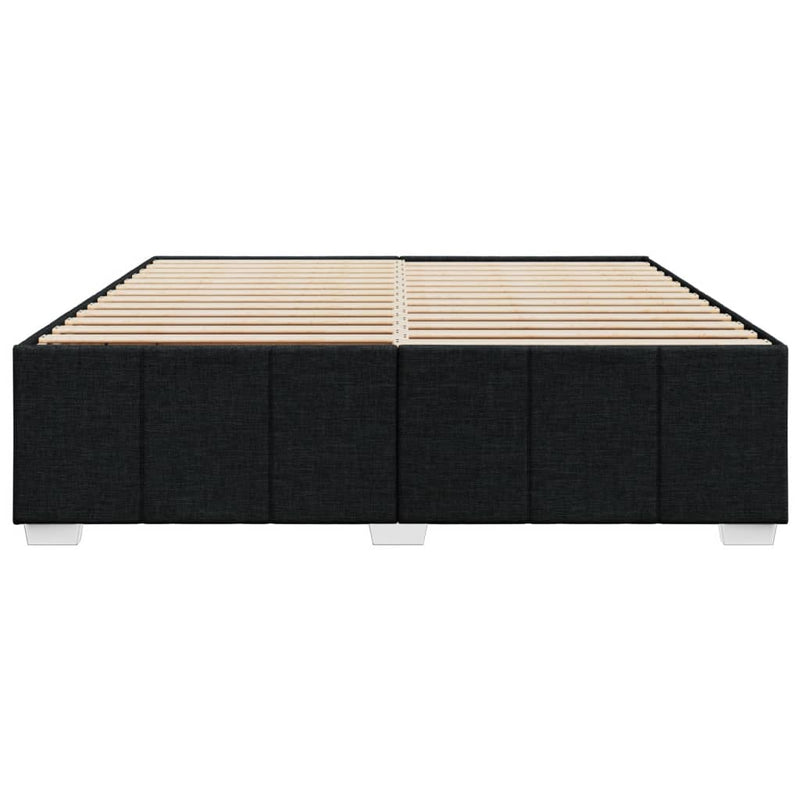 Cadru de pat fără saltea, negru, 200x200 cm, textil