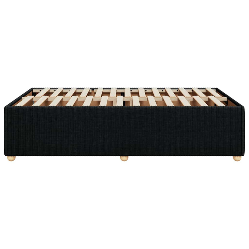 Cadru de pat fără saltea, negru, 120x200 cm, textil