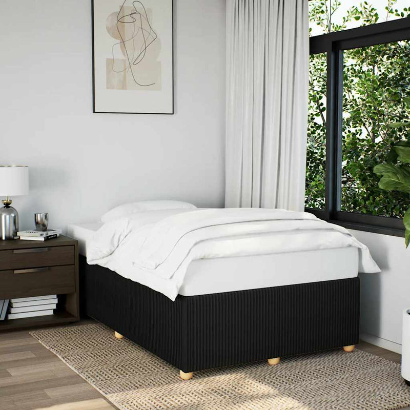 Cadru de pat fără saltea, negru, 120x200 cm, textil