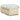 Pat box spring cu saltea, crem, 80x200 cm, textil