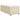 Pat box spring cu saltea, crem, 90x200 cm, textil