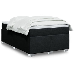 Pat box spring cu saltea, negru, 120x190 cm, catifea