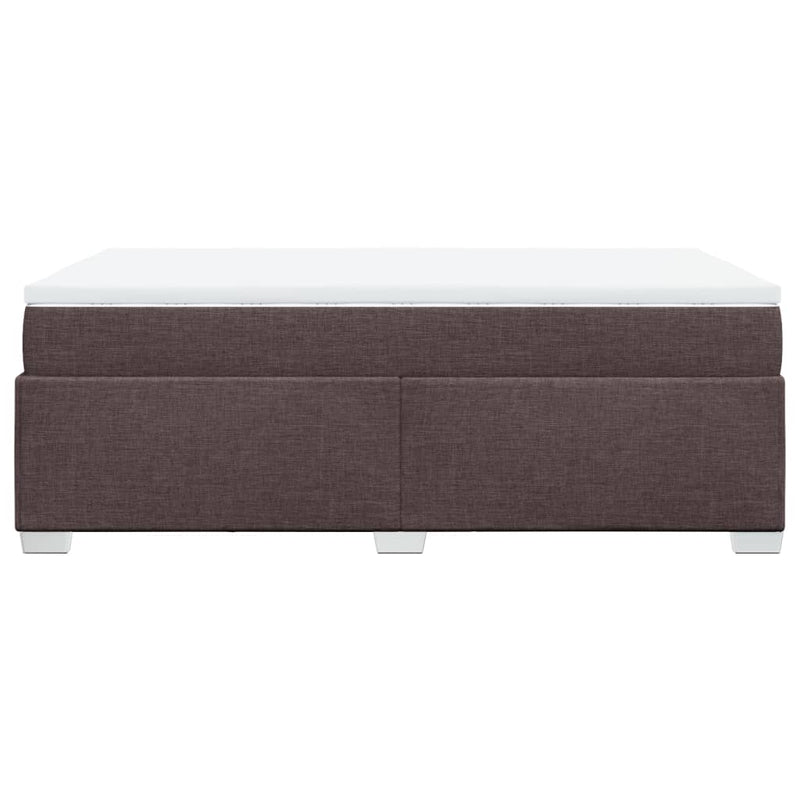 Pat box spring cu saltea, maro închis, 120x190 cm, textil