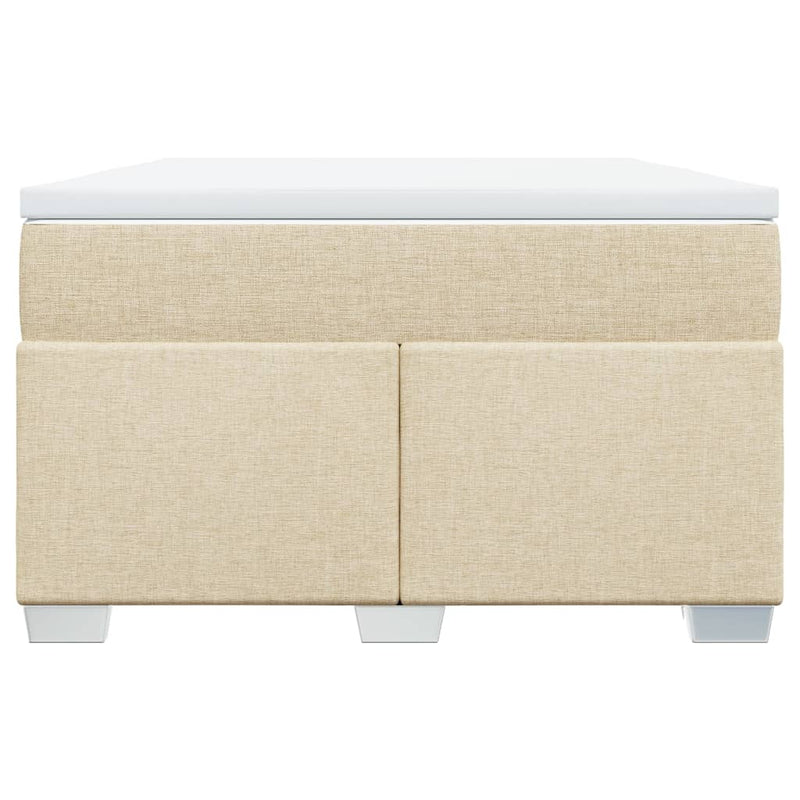 Pat continental cu saltea, crem, 120x190 cm, textil