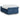 Pat box spring cu saltea, albastru, 120x190 cm, material textil