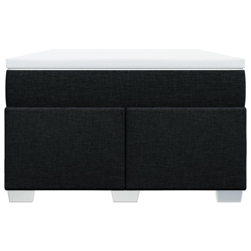 Pat box spring cu saltea, negru, 120x200 cm, textil