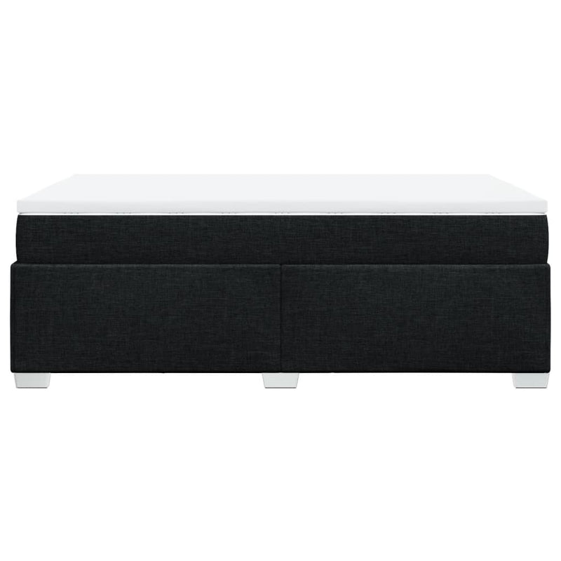 Pat box spring cu saltea, negru, 120x200 cm, textil