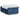 Pat box spring cu saltea, albastru, 120x200 cm, textil