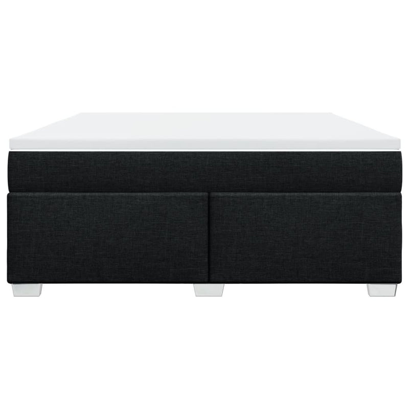 Pat box spring cu saltea, negru, 180x200 cm, catifea