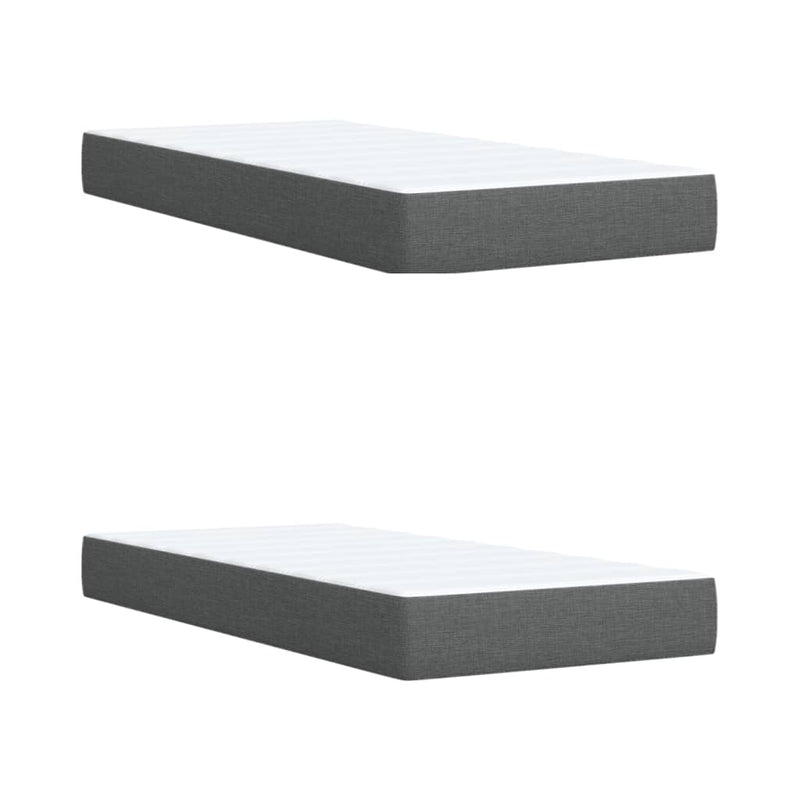 Pat box spring cu saltea, negru, 200x200 cm, textil