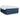 Pat box spring cu saltea, albastru, 200x200 cm, textil