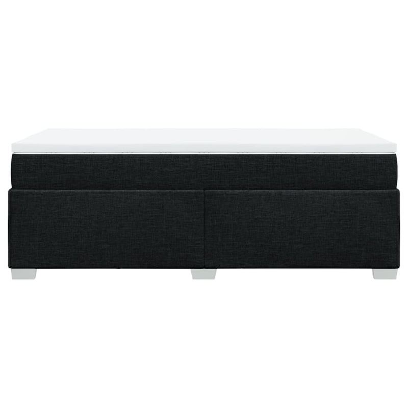 Pat box spring cu saltea, negru, 90x190 cm, textil