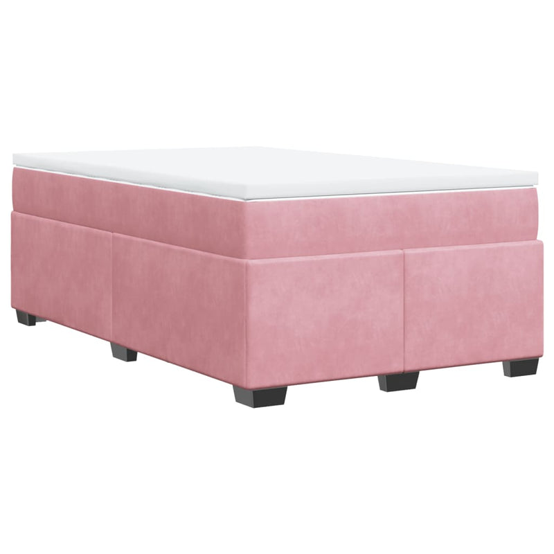 Pat box spring cu saltea, negru, 120x190 cm, catifea