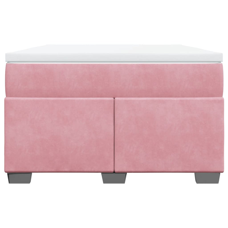 Pat box spring cu saltea, negru, 120x190 cm, catifea
