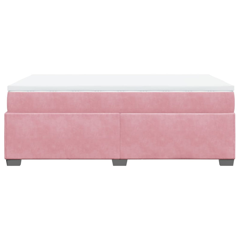 Pat box spring cu saltea, negru, 120x190 cm, catifea