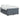 Pat box spring cu saltea, gri închis, 140x190 cm, catifea