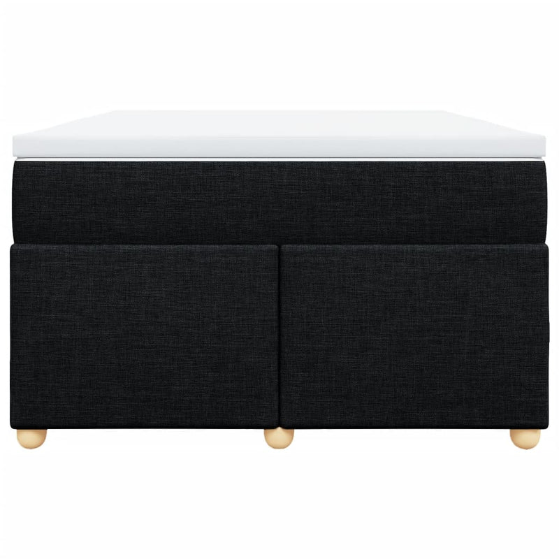 Pat box spring cu saltea, negru, 120x190 cm, catifea