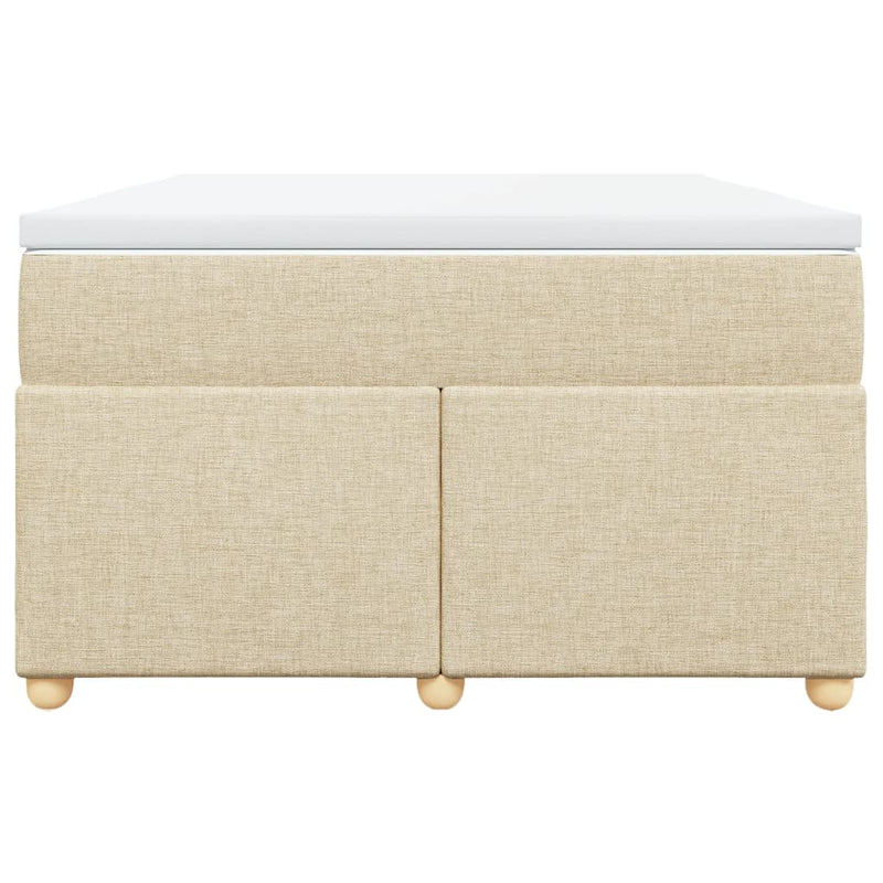 Pat continental cu saltea, crem, 120x190 cm, textil