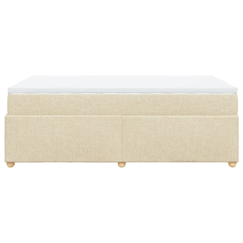 Pat continental cu saltea, crem, 120x190 cm, textil