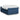 Pat box spring cu saltea, albastru, 120x190 cm, material textil