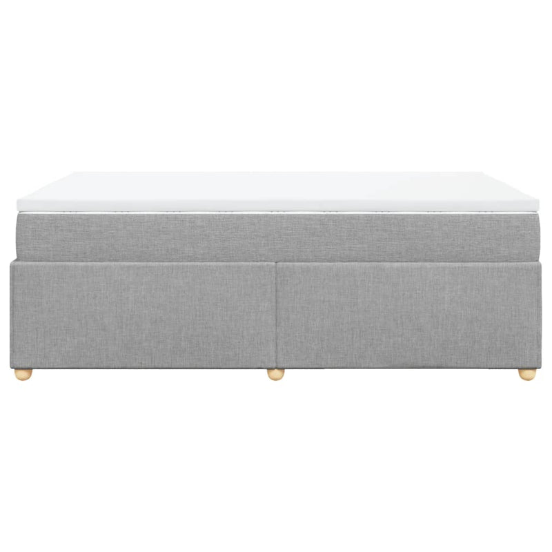 Pat continental cu saltea, gri deschis, 120x200 cm, textil