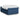 Pat box spring cu saltea, albastru, 120x200 cm, textil