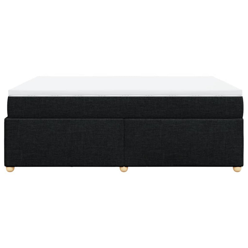 Pat box spring cu saltea, negru, 140x200 cm, textil