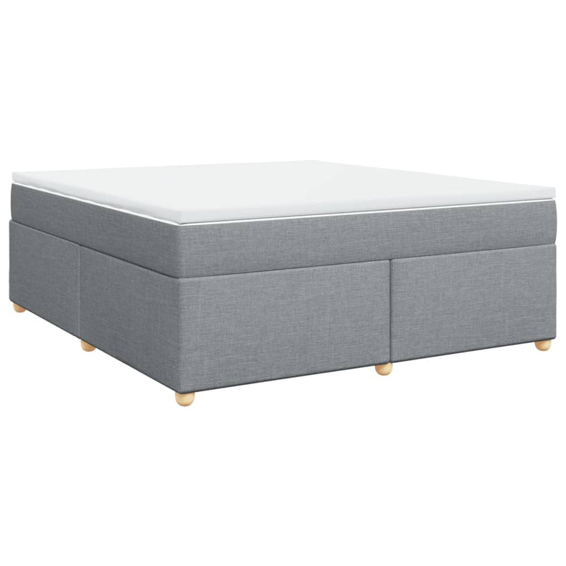 Pat continental, gri deschis, 180x200 cm, material textil