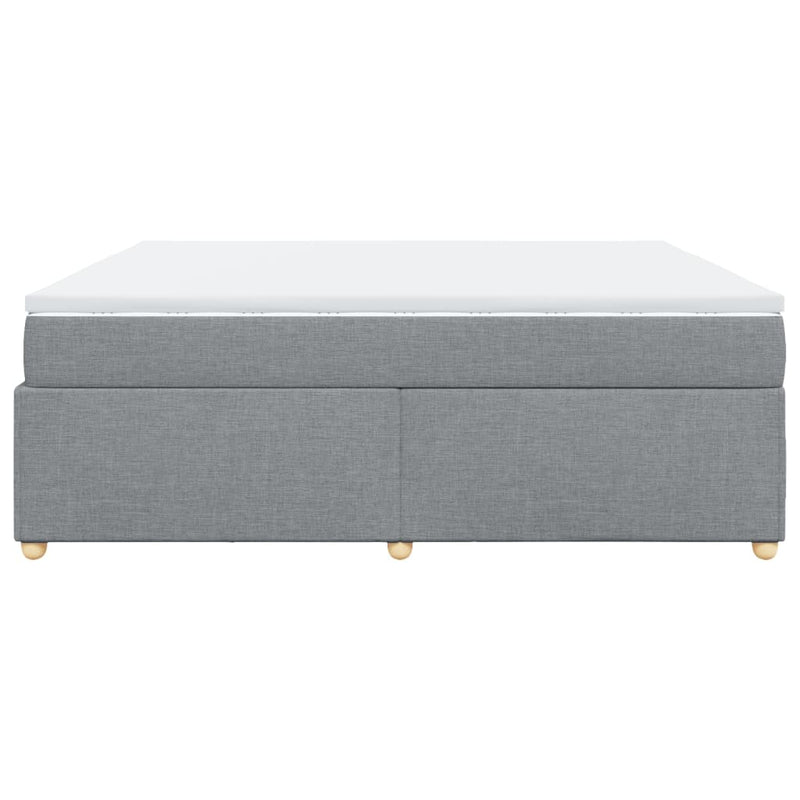 Pat continental, gri deschis, 180x200 cm, material textil