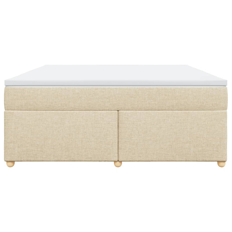 Pat continental cu saltea, crem, 180x200 cm, textil