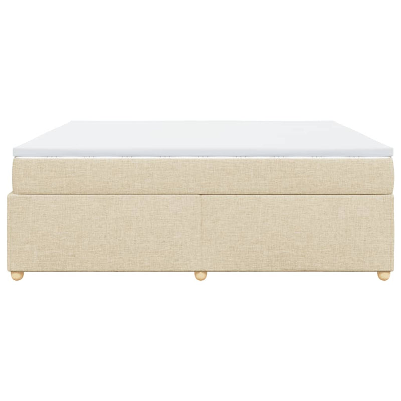 Pat continental cu saltea, crem, 180x200 cm, textil
