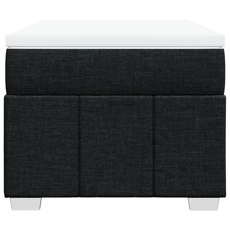 Pat box spring cu saltea, negru, 80x200 cm, textil