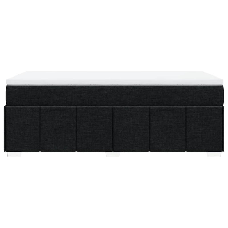Pat box spring cu saltea, negru, 90x200 cm, textil