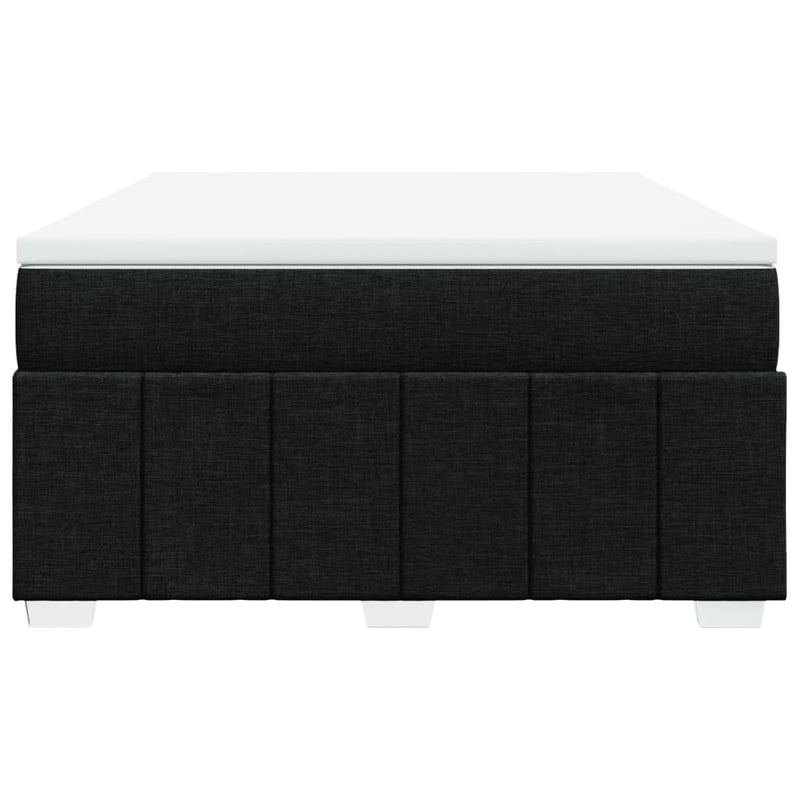 Pat box spring cu saltea, negru, 140x190 cm, textil
