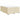 Pat box spring cu saltea, crem, 140x200 cm, textil