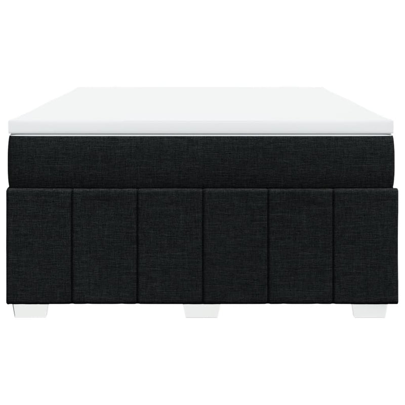 Pat box spring cu saltea, negru, 140x200 cm, textil