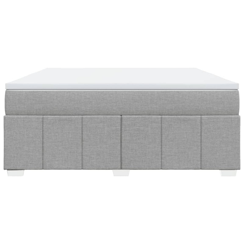 Pat continental, gri deschis, 180x200 cm, material textil