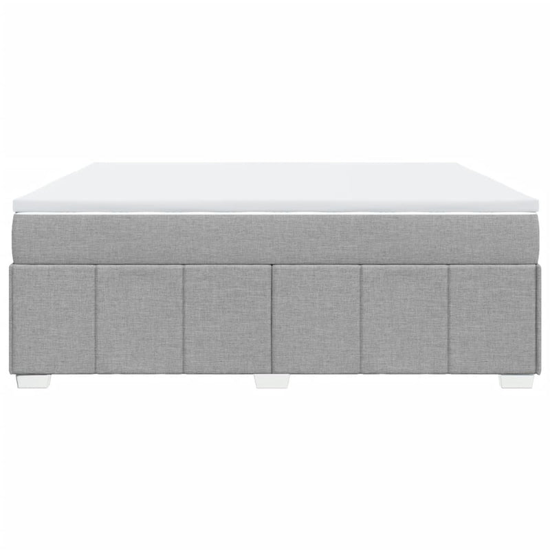 Pat continental, gri deschis, 180x200 cm, material textil