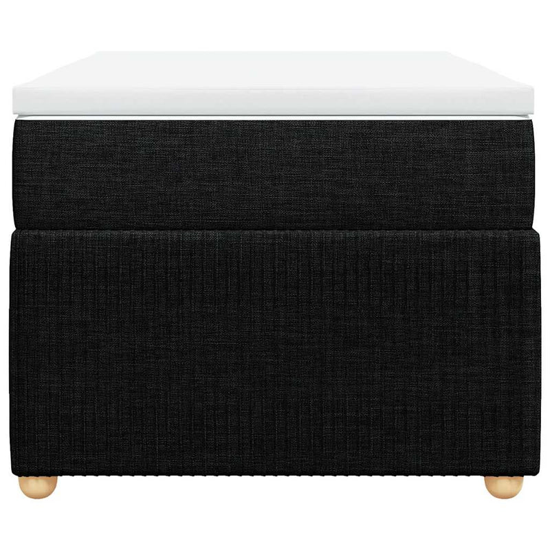 Pat box spring cu saltea, negru, 90x190 cm, textil