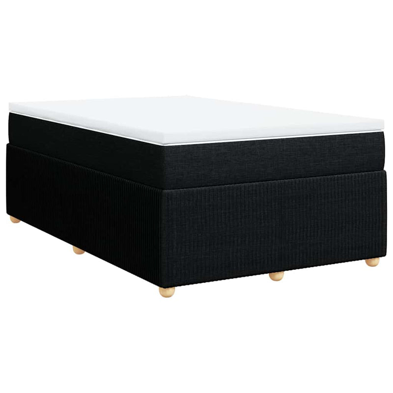 Pat box spring cu saltea, negru, 120x190 cm, catifea
