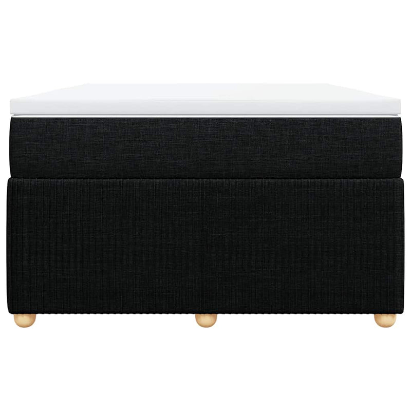 Pat box spring cu saltea, negru, 120x190 cm, catifea