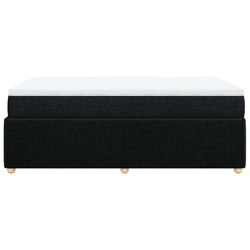 Pat box spring cu saltea, negru, 120x190 cm, catifea