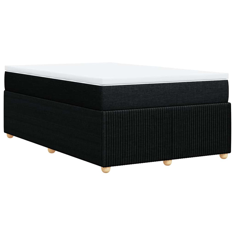 Pat box spring cu saltea, negru, 120x190 cm, catifea