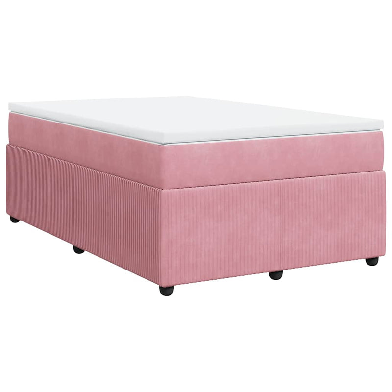 Pat box spring cu saltea, negru, 120x190 cm, catifea
