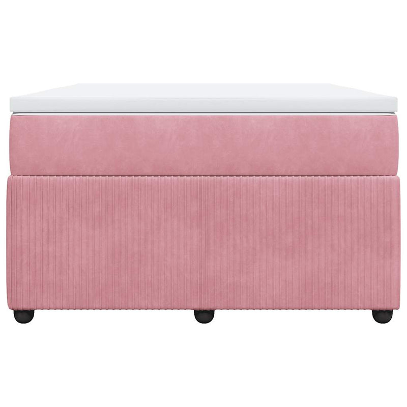 Pat box spring cu saltea, negru, 120x190 cm, catifea