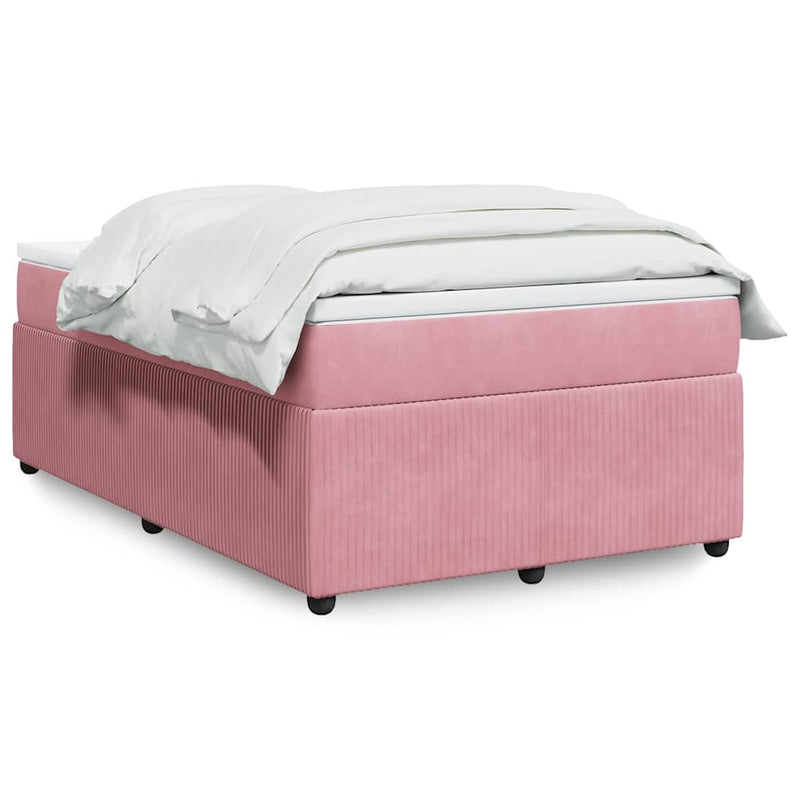Pat box spring cu saltea, negru, 120x190 cm, catifea