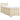 Pat box spring cu saltea, crem, 80x200 cm, textil