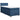 Pat box spring cu saltea, albastru, 90x190 cm, textil