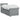 Pat box spring cu saltea, gri deschis, 90x200 cm, textil