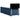 Pat box spring cu saltea, albastru, 100x200 cm, textil